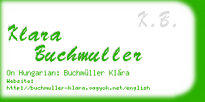 klara buchmuller business card