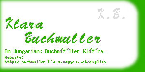klara buchmuller business card